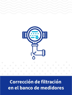 Correcci&oacute;n de filtraci&oacute;n en el banco de medidores