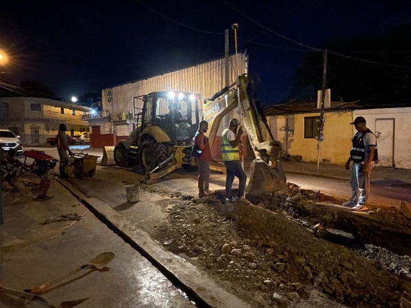 Avanzan a buen ritmo trabajos de construcci&oacute;n colector de aguas residuales La Pi&ntilde;a