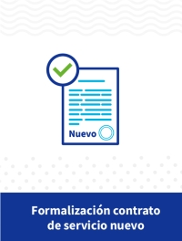 Formalización contrato de servicio nuevo